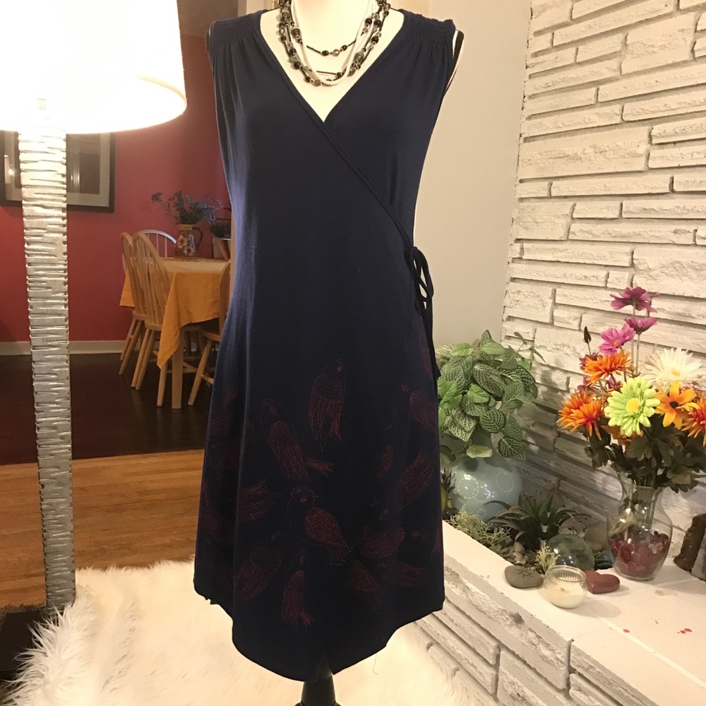 ❤️ wrap dress with birds ❤️✨